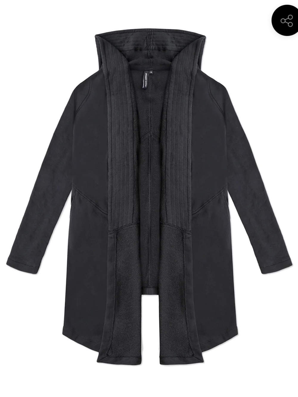 Skingraft Black Hooded Open Cardigan